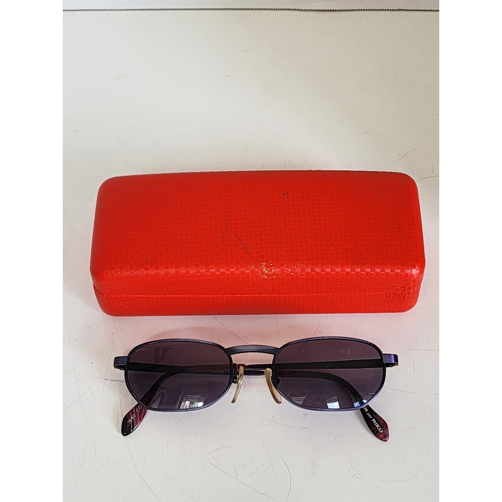 Alain Mikli Vintage Blue Purple Metal Oval Sunglasses 7682 Col 3900 France